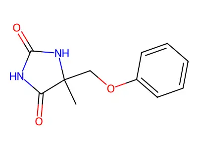 5-Methyl-5-(phenoxymethyl)-2,4-imidazolidinedione structure