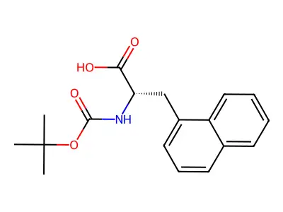 N-(tert-Butoxycarbonyl)-3-naphthalen-1-yl-D-alanine structure