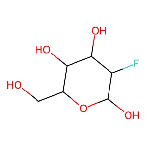2-deoxy-2-fluoro-beta-D-mannose structure