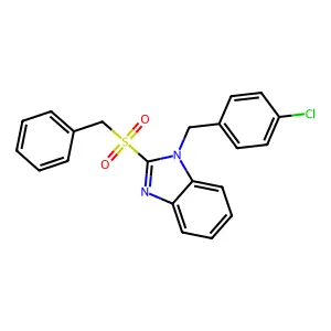 2-Benzylsulfonyl-1-[(4-chlorophenyl)methyl]benzimidazole structure