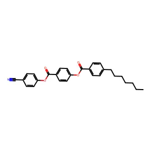 Benzoic acid, 4-heptyl-, 4-[(4-cyanophenoxy)carbonyl]phenyl ester structure