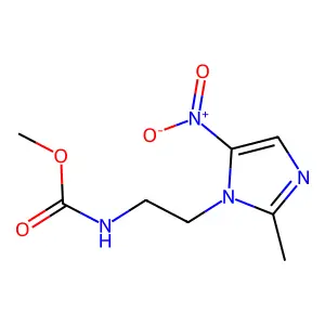 methyl N-[2-(2-methyl-5-nitroimidazol-1-yl)ethyl]carbamate structure