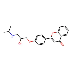 Flavone, 4'-(2-hydroxy-3-(isopropylamino)propoxy)- structure