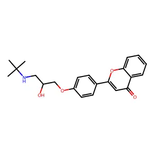 Flavone, 4'-(3-(tert-butylamino)-2-hydroxypropoxy)- structure