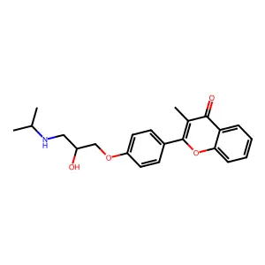 Flavanone, 4'-(3-(isopropylamino)-2-hydroxypropoxy)-3-methyl- structure