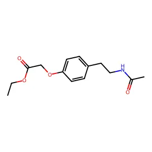 Ethyl {4-[2-(acetylamino)ethyl]phenoxy}acetate structure