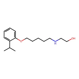 2-[5-(2-Propan-2-ylphenoxy)pentylamino]ethanol structure
