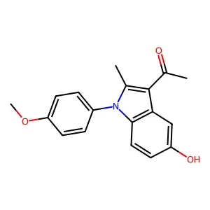 1-(5-Hydroxy-1-(4-methoxy-phenyl)-2-methyl-1H-indol-3-yl)-ethanone structure