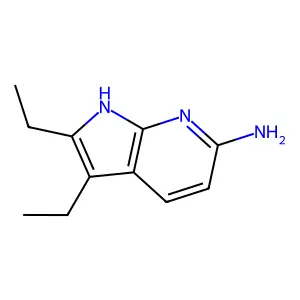 2,3-Diethyl-1H-pyrrolo(2,3-b)pyridin-6-amine structure