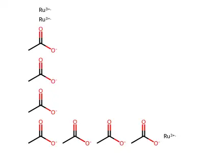 hexakis(mu-(acetato-O:O'))-mu3-oxo-triangulo-triruthenium acetate structure