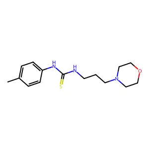 N-(4-methylphenyl)-N'-[3-(4-morpholinyl)propyl]thiourea structure