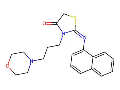 3-(3-(4-Morpholinyl)propyl)-2-(1-naphthalenylimino)-4-thiazolidinone structure