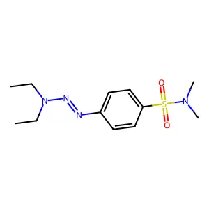 4-(diethylaminodiazenyl)-N,N-dimethylbenzenesulfonamide structure