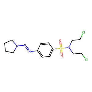 N,N-Bis(2-chloroethyl)-4-pyrrolidin-1-yldiazenyl-benzenesulfonamide structure