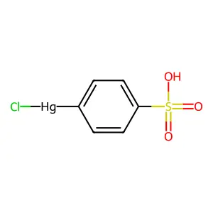 4-Chloromercuribenzenesulfonic acid structure