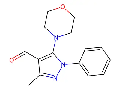 3-Methyl-5-morpholin-4-YL-1-phenyl-1H-pyrazole-4-carbaldehyde structure
