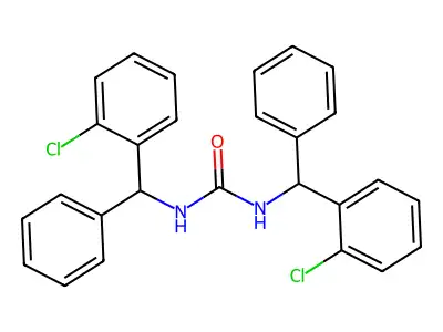Urea, N,N'-bis((2-chlorophenyl)phenylmethyl)- structure
