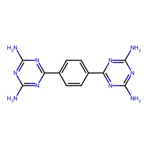6-[4-(4,6-Diamino-1,3,5-triazin-2-yl)phenyl]-1,3,5-triazine-2,4-diamine structure