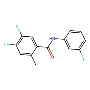 4,5-difluoro-N-(3-fluorophenyl)-2-methylbenzamide structure