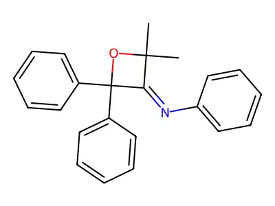 2,2-dimethyl-N,4,4-triphenyloxetan-3-imine structure