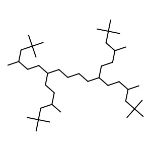 2,2,4,15,17,17-Hexamethyl-7,12-bis(3,5,5-trimethylhexyl)octadecane structure