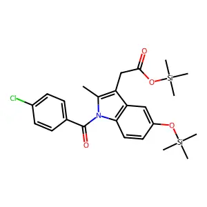 1-(4-Chlorobenzoyl)-2-methyl-5-[(trimethylsilyl)oxy]-1H-indole-3-acetic acid trimethylsilyl ester structure