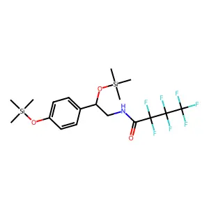 Butanamide, 2,2,3,3,4,4,4-heptafluoro-N-[2-[(trimethylsilyl)oxy]-2-[4-[(trimethylsilyl)oxy]phenyl]ethyl]- structure