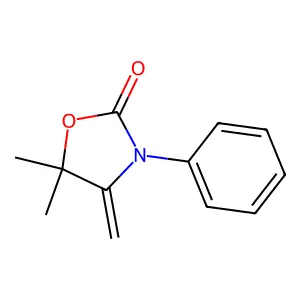 5,5-Dimethyl-4-methylene-3-phenyl-1,3-oxazolidin-2-one structure