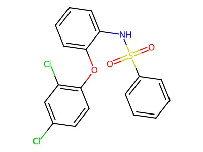 N-[2-(2,4-dichlorophenoxy)phenyl]benzenesulfonamide structure