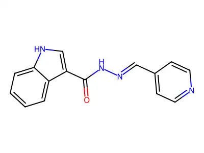 N'-[(Pyridin-4-yl)methylidene]-1H-indole-3-carbohydrazide structure