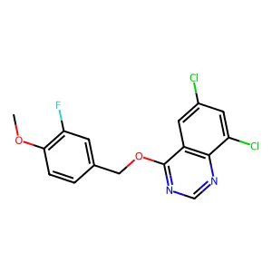 6,8-Dichloro-4-[(3-fluoro-4-methoxyphenyl)methoxy]quinazoline structure