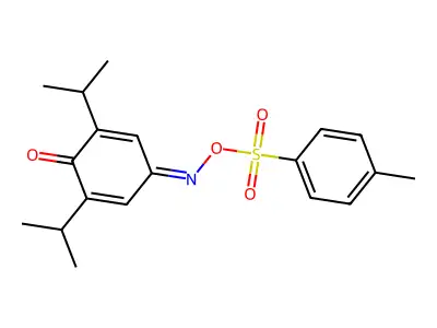 2,6-Bis(1-methylethyl)-2,5-cyclohexadiene-1,4-dione 4-[O-[(4-methylphenyl)sulfonyl]oxime] structure
