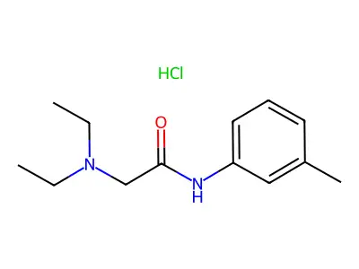 Acetamide, 2-(diethylamino)-N-(3-methylphenyl)-, monohydrochloride structure