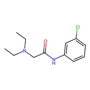 Acetanilide, 3'-chloro-2-(diethylamino)-, hydrochloride structure