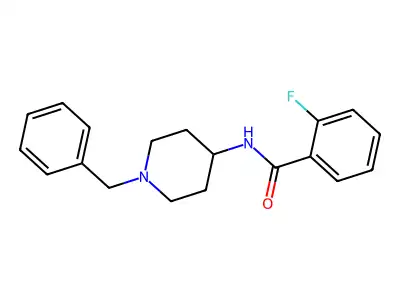 N-(N-benzylpiperidin-4-yl)-2-fluorobenzamide structure