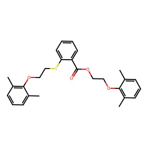 2-(2,6-Dimethylphenoxy)ethyl 2-{[2-(2,6-dimethylphenoxy)ethyl]sulfanyl}benzoate structure