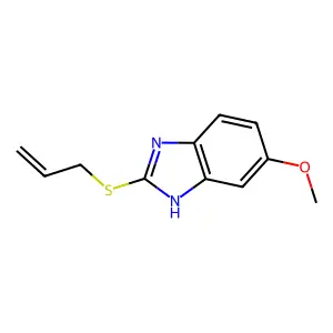 2-(allylthio)-5-methoxy-1H-benzimidazole structure