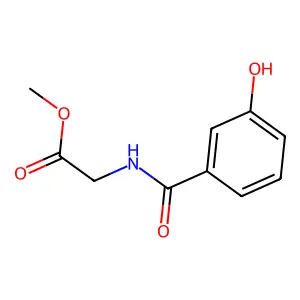 N-(3-羟基苯甲酰基)甘氨酸甲酯 structure