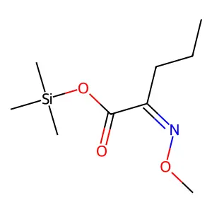 2-(Methoxyimino)pentanoic acid trimethylsilyl ester structure