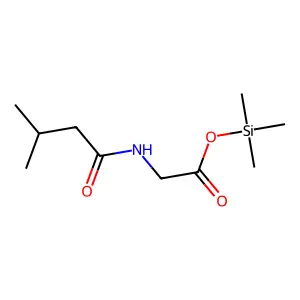 Glycine, N-(3-methyl-1-oxobutyl)-, trimethylsilyl ester structure