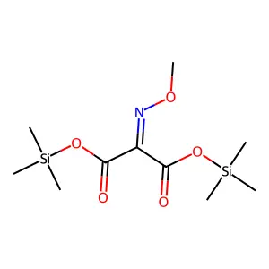 Propanedioic acid, (methoxyimino)-, bis(trimethylsilyl) ester structure