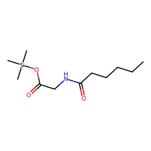 Trimethylsilyl (hexanoylamino)acetate structure
