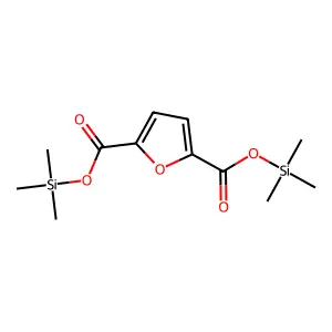 2,5-Furandicarboxylic acid, bis(trimethylsilyl) ester structure