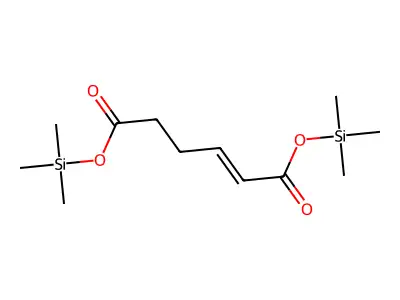 2-Hexenedioic acid, bis(trimethylsilyl) ester, (E)- structure