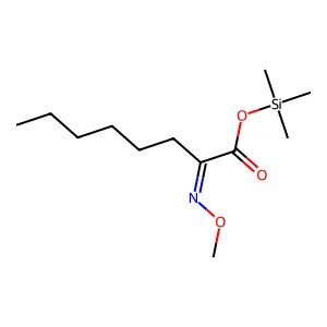 2-(甲氧基亚氨基)辛酸三甲基硅酯 structure