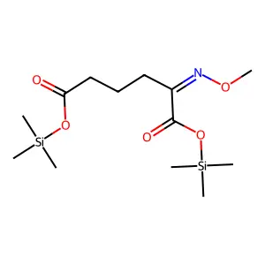 2-(Methoxyimino)hexanedioic acid bis(trimethylsilyl) ester structure