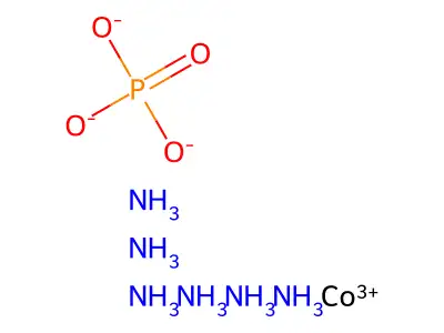 Cobalt(3+), hexaammine-, (OC-6-11)-, phosphate (1:1) structure