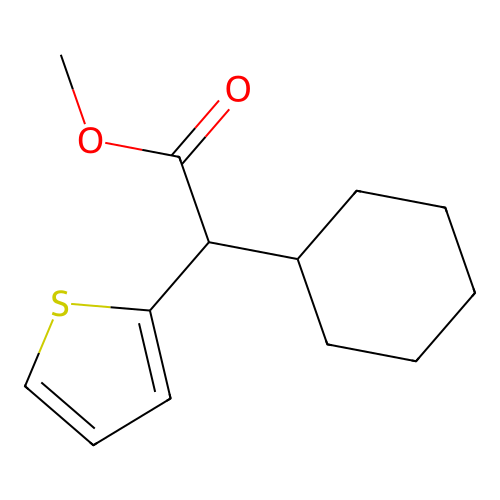 Methyl alpha-cyclohexylthiophen-2-acetate structure