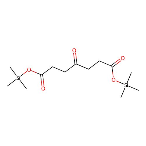 Heptanedioic acid, 4-oxo-, bis(trimethylsilyl) ester structure
