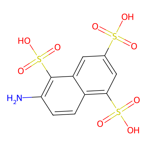 6-Aminonaphthalene-1,3,5-trisulphonic acid structure